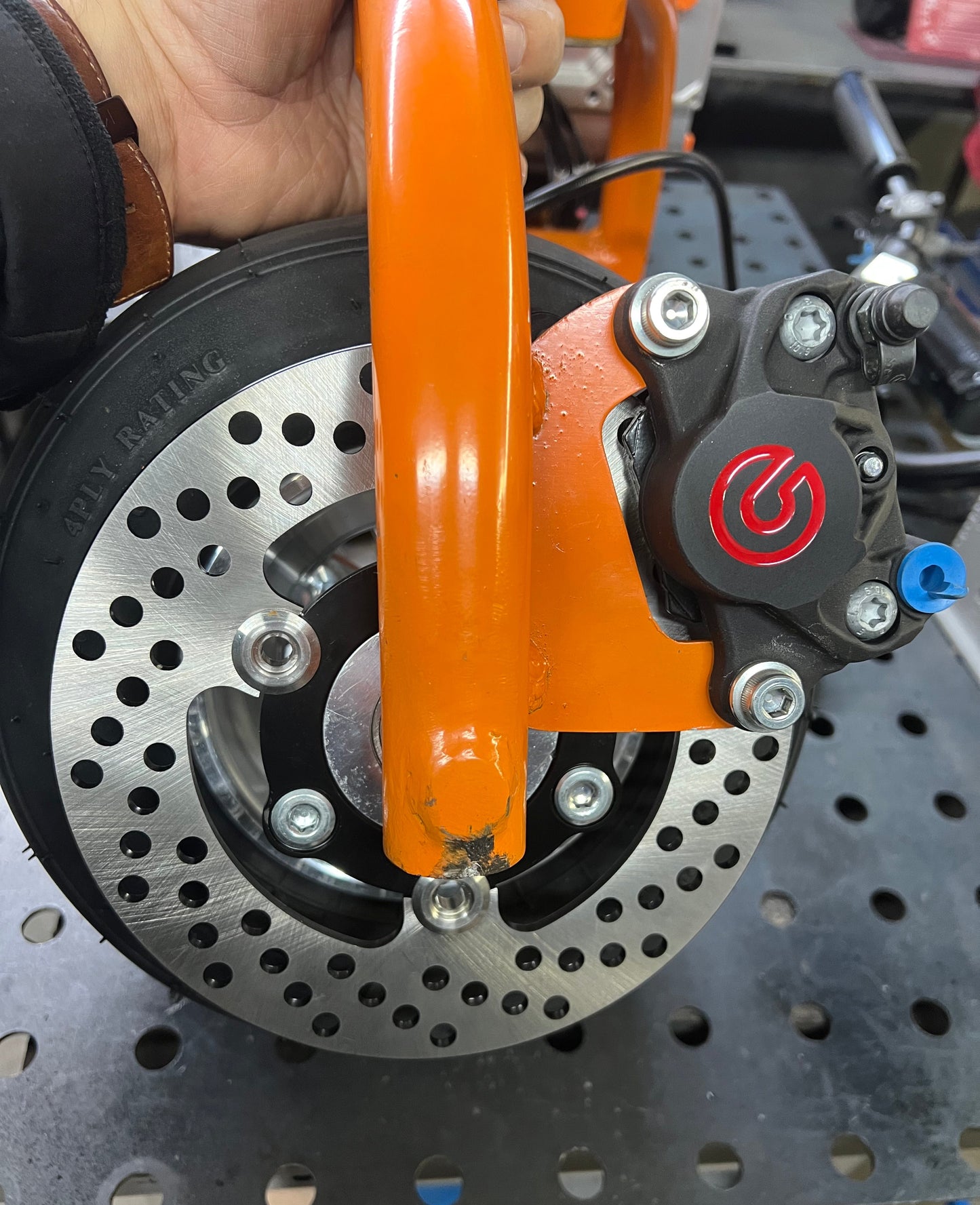 Go kart / Mini bike- Billet Alum. Racing Wheel / Brake Hub for P2 Brembo Brake & 140mm  Floating Disc Uprgrade
