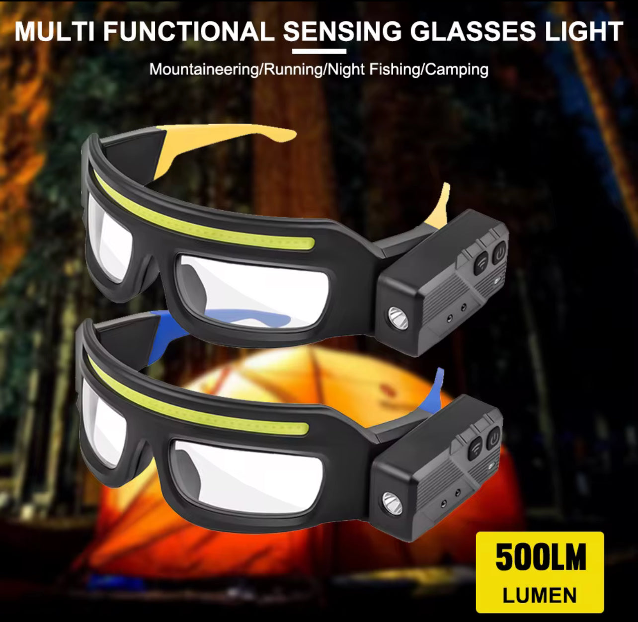 Safety Glasses with Rechargeable Headlamp