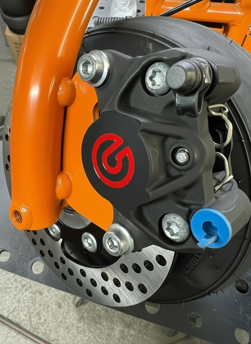 Go kart / Mini bike- Billet Alum. Racing Wheel / Brake Hub for P2 Brembo Brake & 140mm  Floating Disc Uprgrade