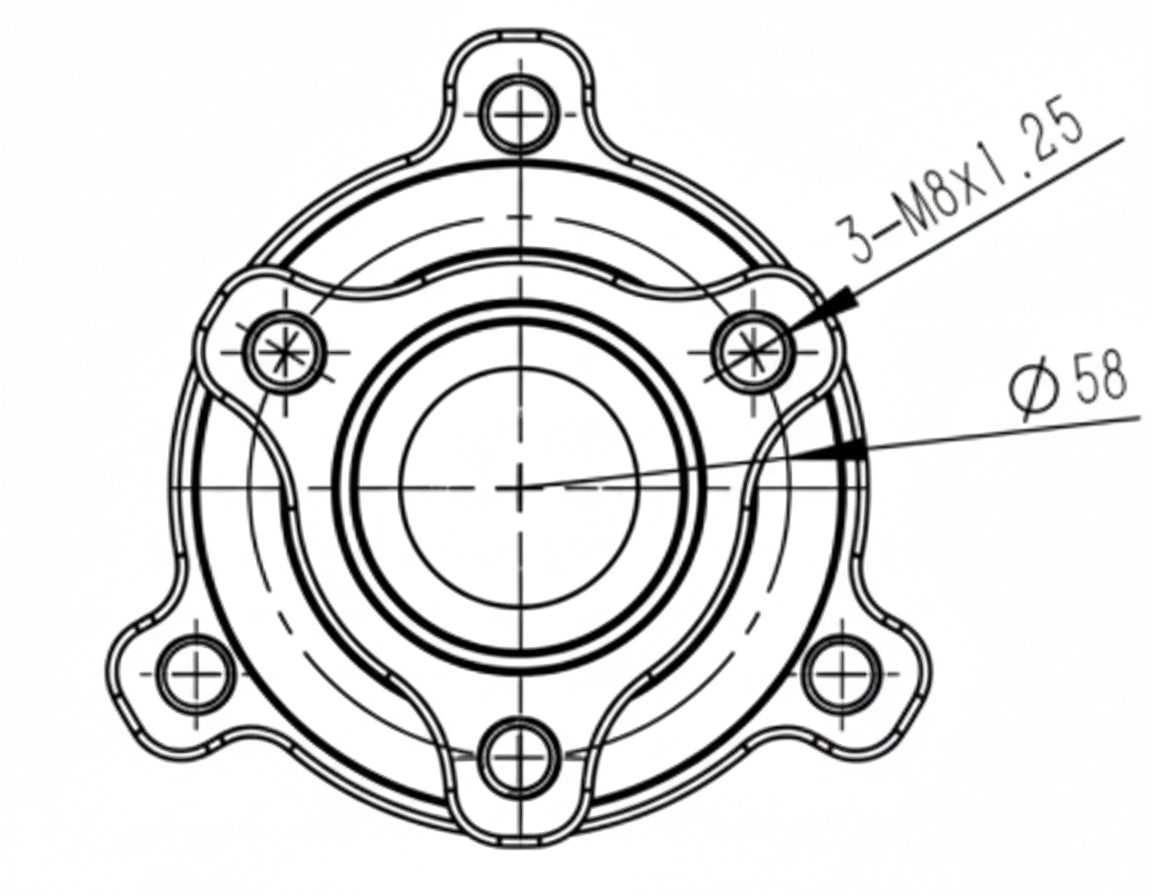 Go kart / Mini bike- Billet Alum. Racing Wheel / Brake Hub for P2 Brembo Brake & 140mm  Floating Disc Uprgrade
