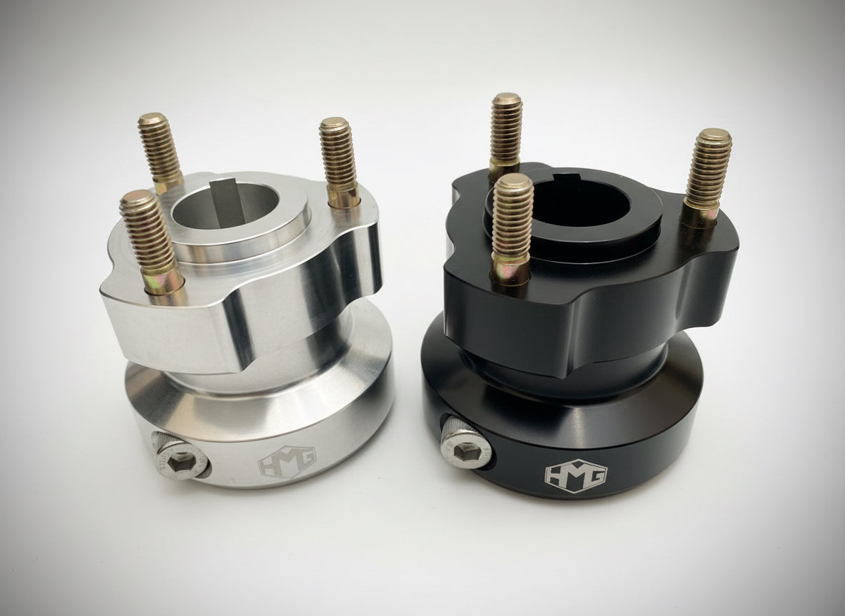 One-Piece Billet Aluminum hub for live Axle. Made from 6061 T6 Alum